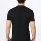 black rhinestone abstract tee back platini