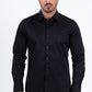 tkl11303 satin modern fit long sleeve shirt platini
