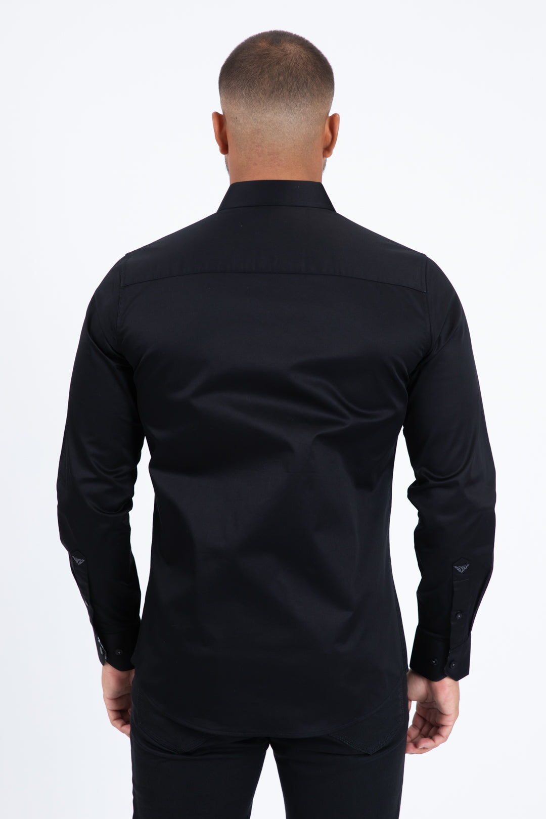 tkl11303 satin modern fit long sleeve shirt platini