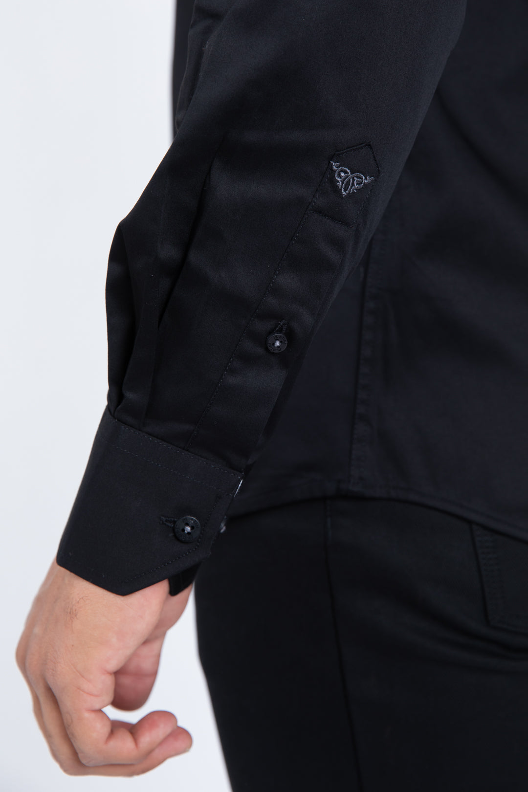 tkl11303 satin modern fit long sleeve shirt platini