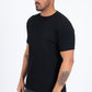 black solid texture tee side platini