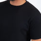 black solid texture tee detail platini