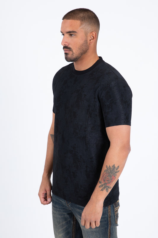 black washed effect tee side platini