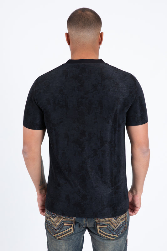 black washed effect tee back platini