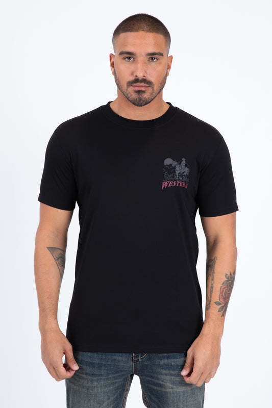 black western cowboy rider tee front platini
