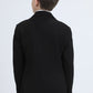 Boys' Double Button Black Faux-Suede Blazer