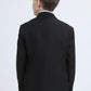 Boys' Double Button Black Faux-Suede Blazer