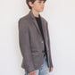 Boys' Double Button Grey Faux-Suede Blazer