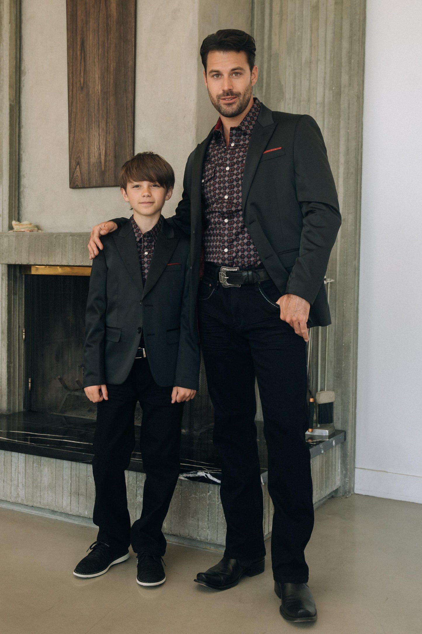 Boys' Modern Fit Stretch Occasion Black Blazer
