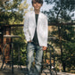 Boys' Modern Fit Stretch Occasion White Blazer