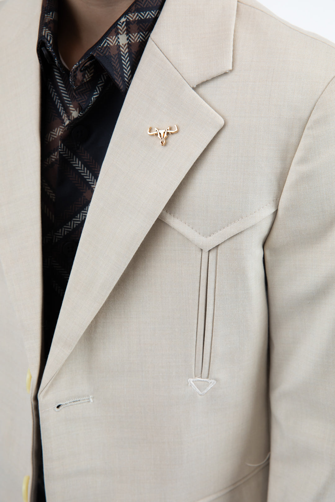 Boys Western Fashion Beige Blazer
