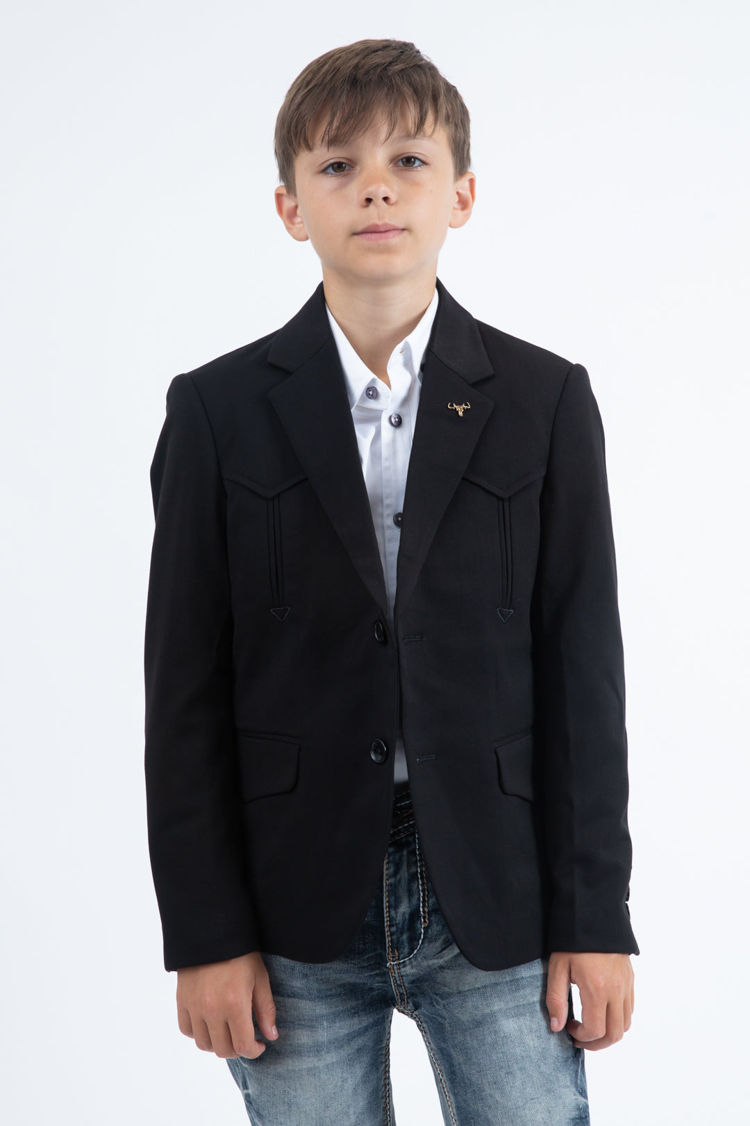 Boys Western Fashion Black Blazer