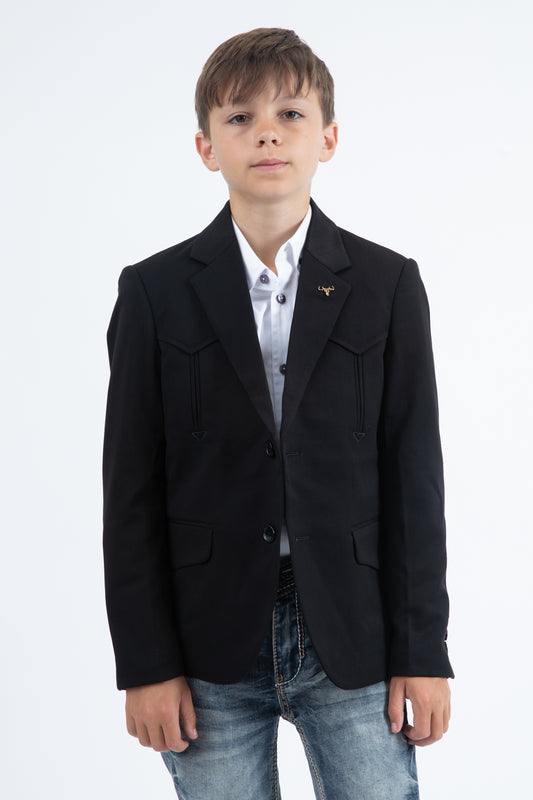 Boys Western Fashion Black Blazer
