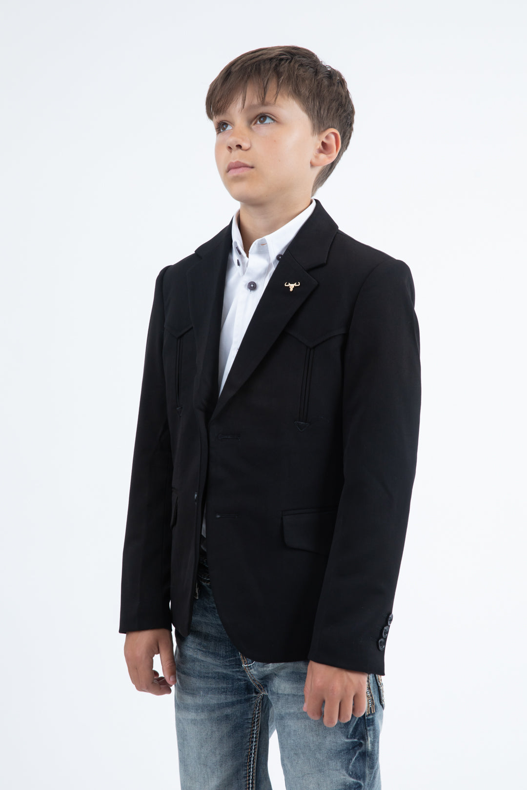 Boys Western Fashion Black Blazer