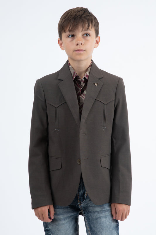 Boys Western Fashion Brown Blazer