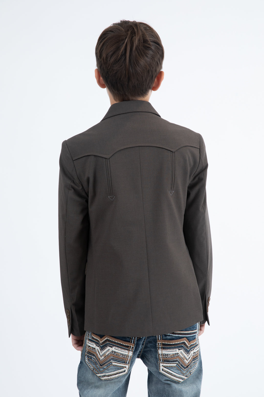 Boys Western Fashion Brown Blazer