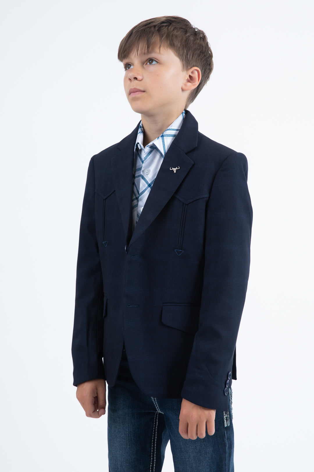 Boys Western Fashion Navy Blazer