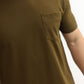 brown knit tee detail platini