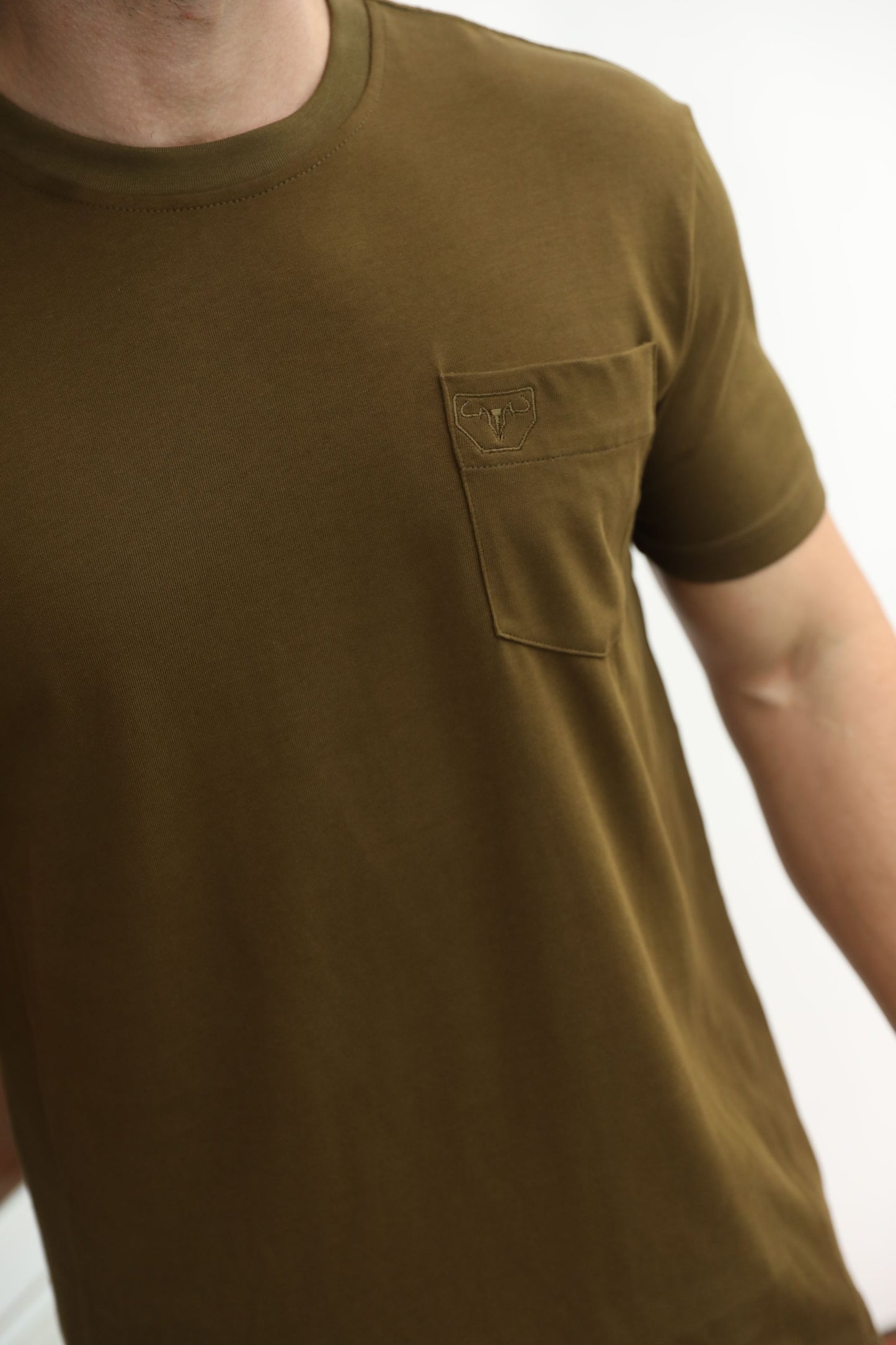 brown knit tee detail platini