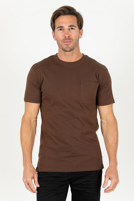 brown knit tee front platini