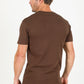 brown knit tee back platini