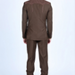 dark-brown western sport suit suede yokes men platini back
