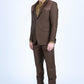 dark-brown western sport suit suede yokes men platini 