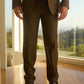 brown western sport suit men platini pant detail