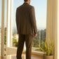 brown western sport suit men platini back