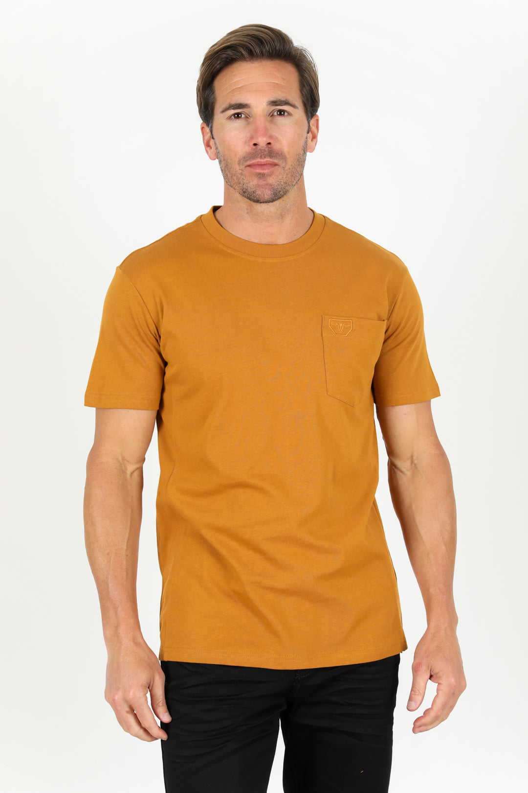 camel knit tee front platini