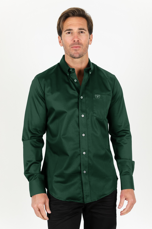 green cattle dress shirt men platini front