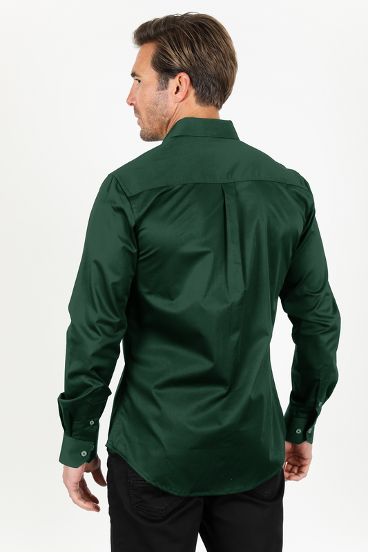 green cattle dress shirt men platini back