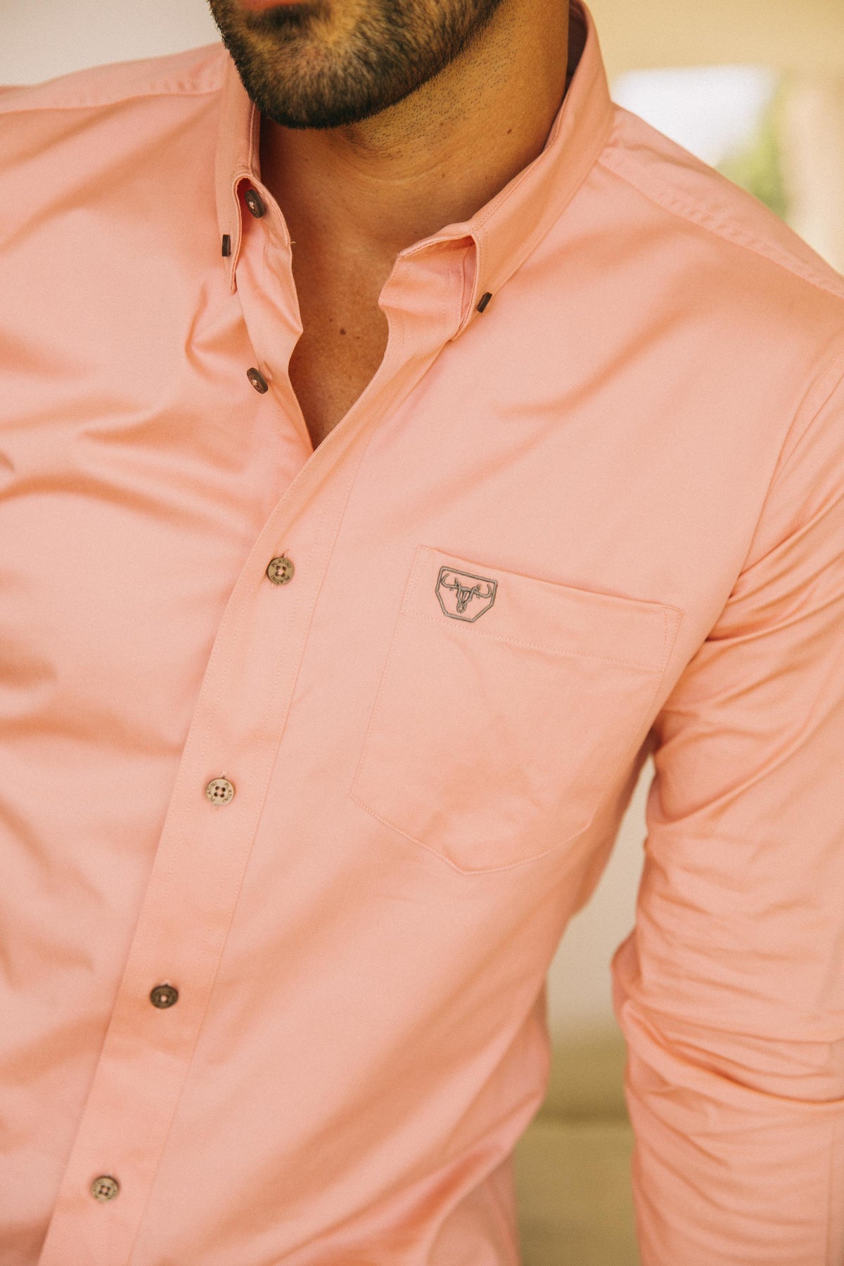 pink cattle dress shirt men platini detail-2