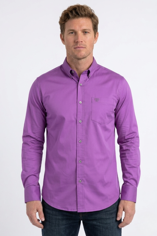 mauve cattle dress shirt men platini front