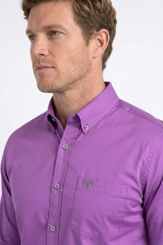 mauve cattle dress shirt men platini detail-2