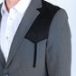 charcoal western sport suit suede yokes men platini detail