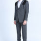 charcoal western sport suit suede yokes men platini