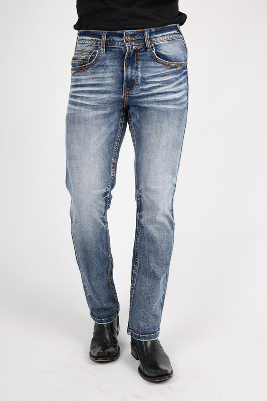 tint blue colt boot cut jean men platini front