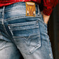 black boot cut jean men platini detail-9