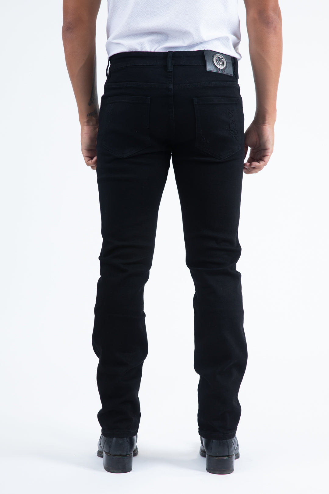 black slim stretch jean men cruz platini pocket detail