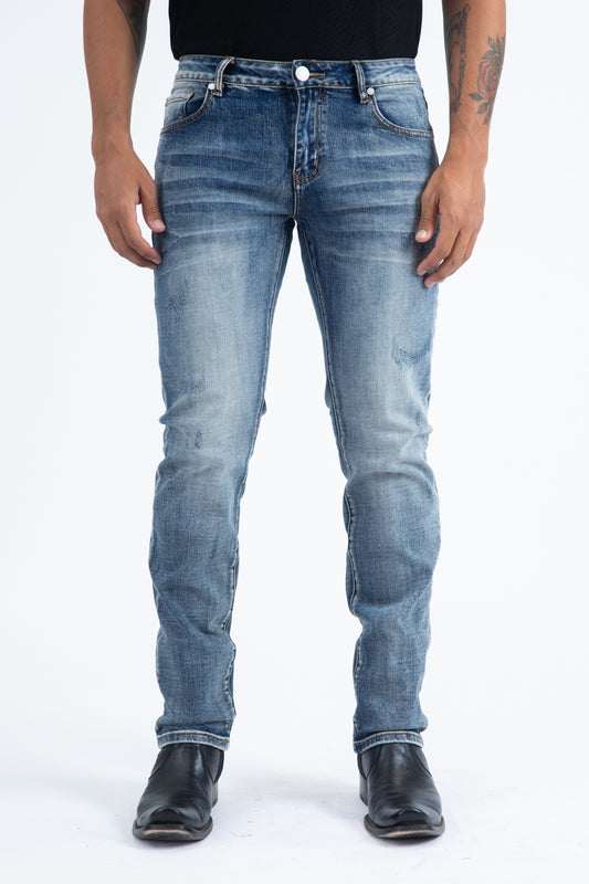 blue slim stretch jean men cruz platini front