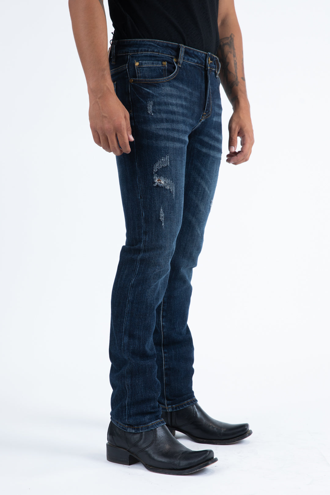 indigo slim stretch jean men cruz platini back