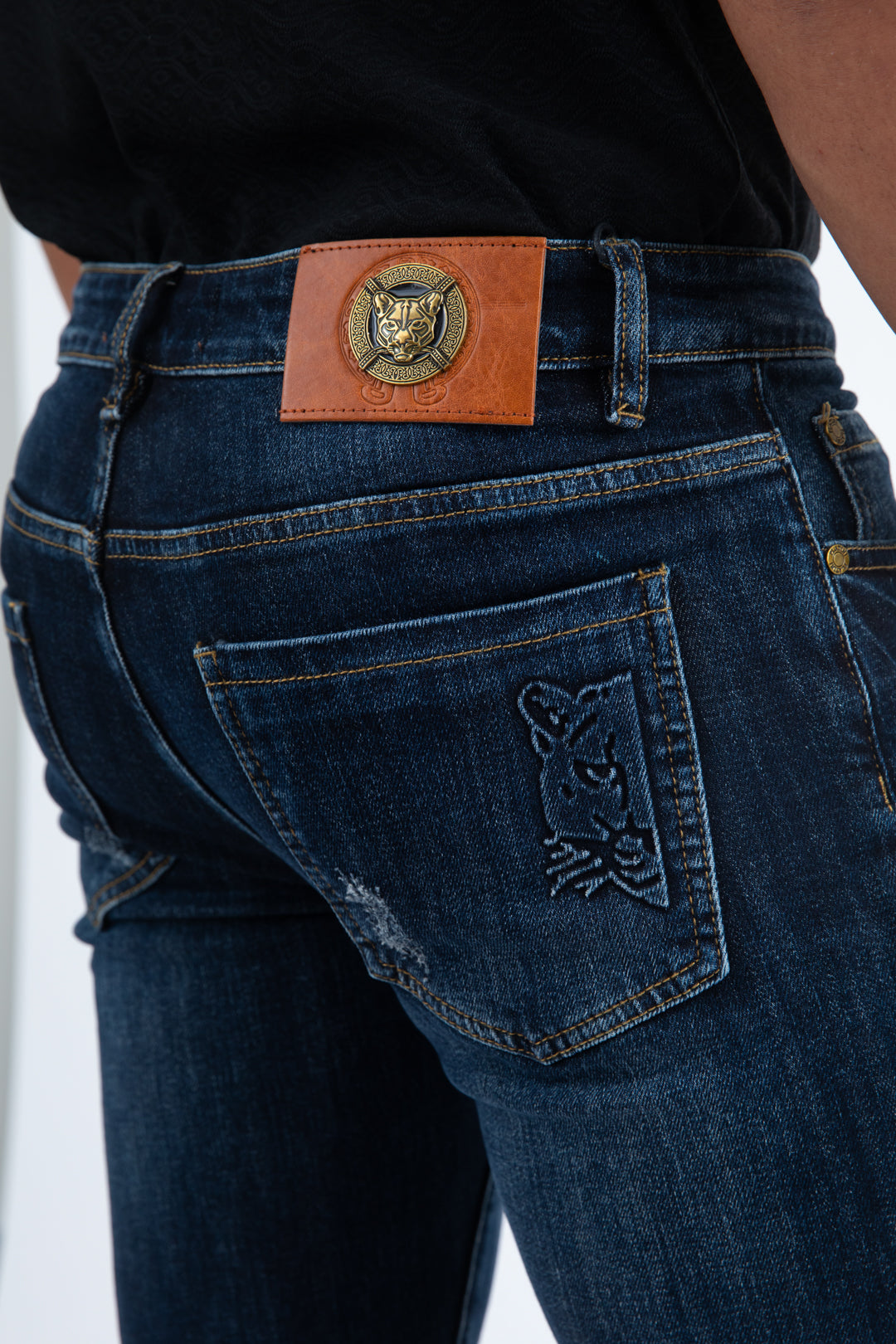 indigo slim stretch jean men cruz platini pocket detail