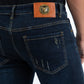 dark blue slim stretch jean men cruz platini pocket detail