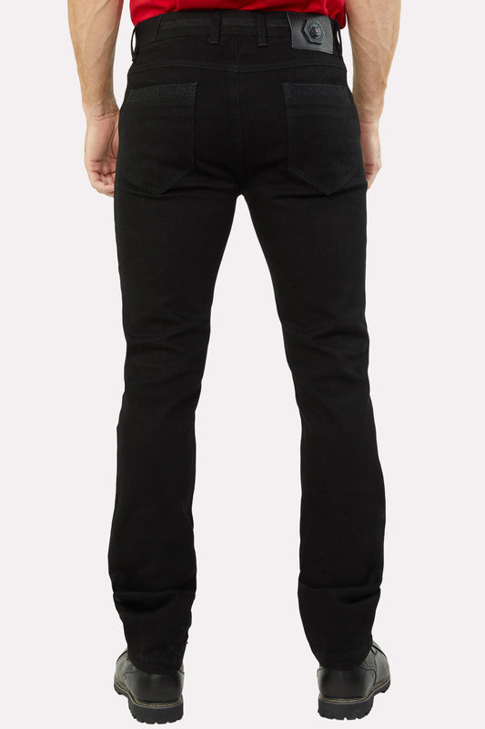 jet black cruz signature slim stretch jean men platini back