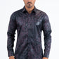 black depth geometric foil shirt front platini