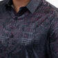 black depth geometric foil shirt detail platini