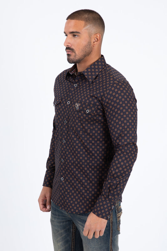 black diamond center western shirt platini side