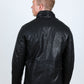 black faux leather biker jacket back platini back
