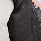brown faux leather biker jacket close platini detail